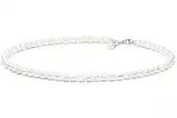 Klassische Choker Perlenkette 40 cm weiß rund, 7-8 mm, Verschluss 925er Silber, Gaura Pearls, Estland